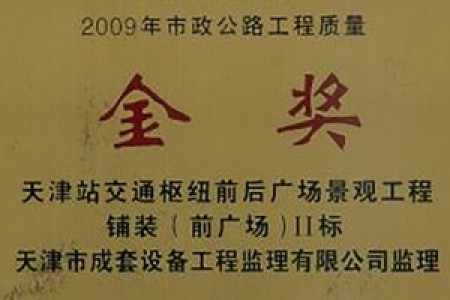 市政公路工程质量金奖（2009年）